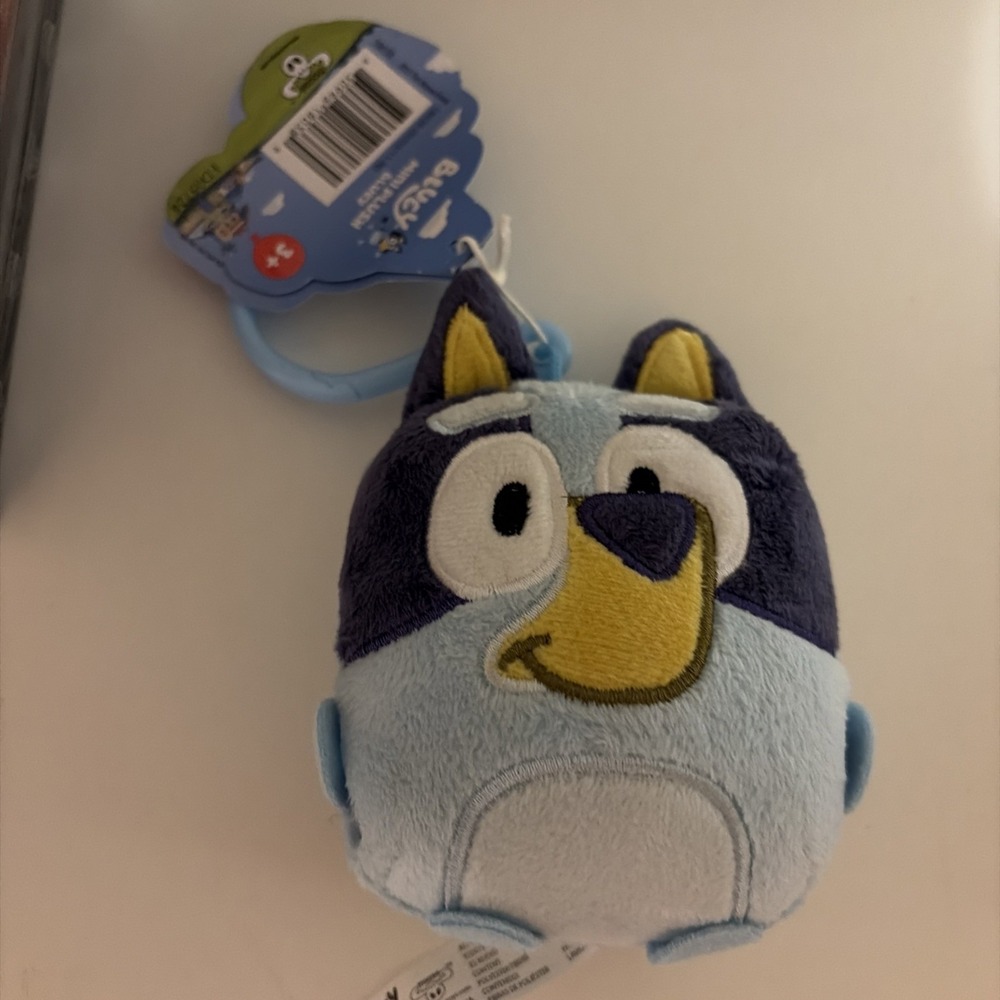 Bluey 4.75" Inch Mini Plush Backpack Clip Toy, Bluey